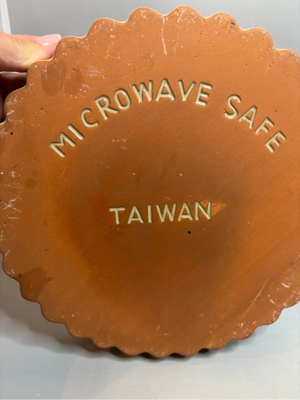 Brown Stoneware Tart Flan Quiche Baking Dish Fluted Scalloped 8.5 Inch vintage